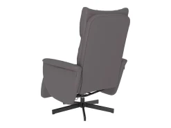 Cadeira massagens reclinável comapoio pés couro artificial cinza SHL680722^ Poltrona