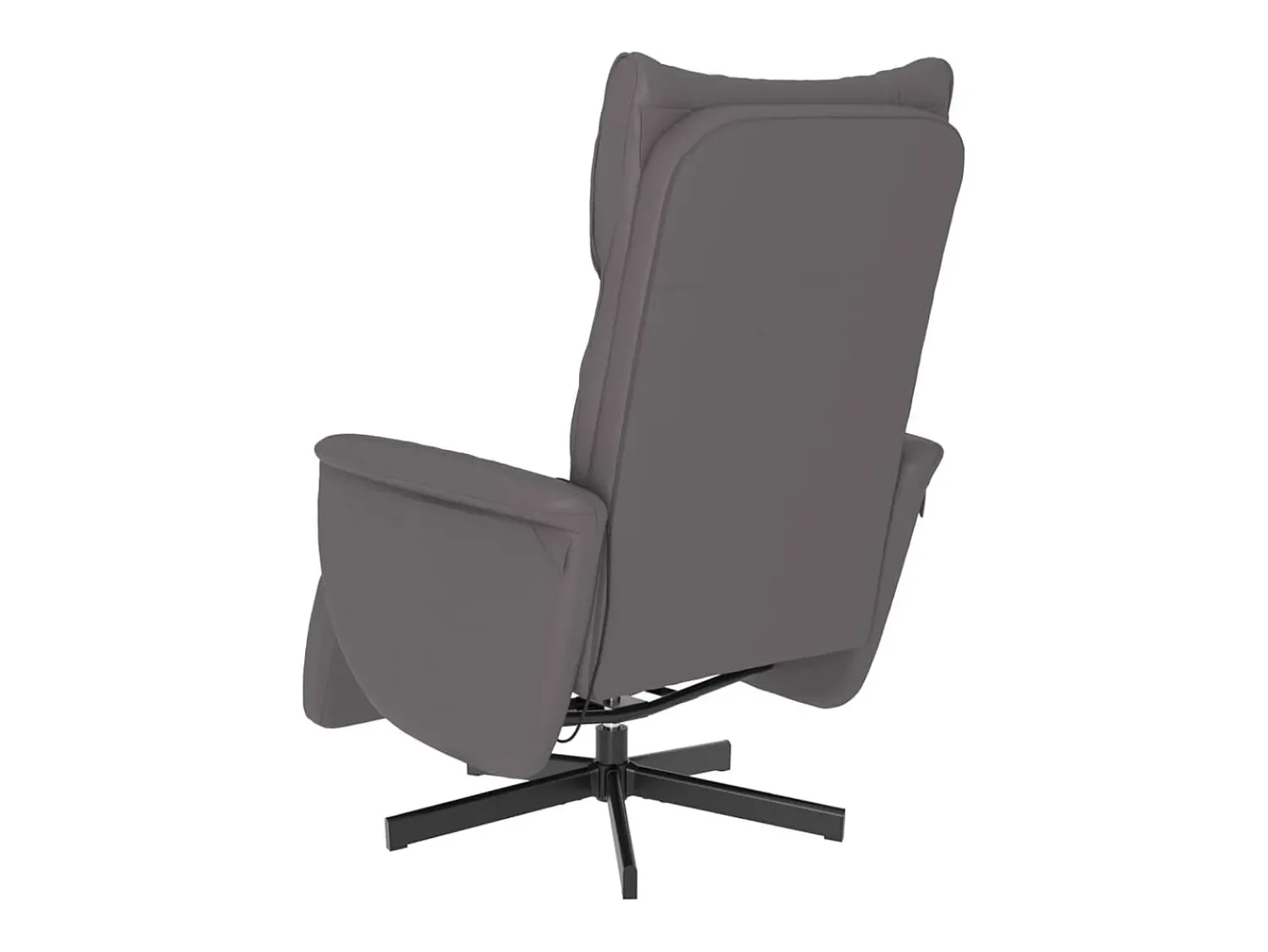 Cadeira massagens reclinável comapoio pés couro artificial cinza SHL680722^ Poltrona