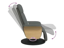 Poltrona* Cadeira massagens reclinável com apoio pés tecido cinza-escuro SHL181678 Cinza antracite