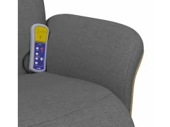 Poltrona* Cadeira massagens reclinável com apoio pés tecido cinza-escuro SHL181678 Cinza antracite