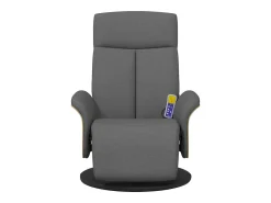 Poltrona* Cadeira massagens reclinável com apoio pés tecido cinza-escuro SHL181678 Cinza antracite