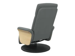 Poltrona* Cadeira massagens reclinável com apoio pés tecido cinza-escuro SHL181678 Cinza antracite