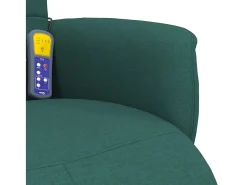 Poltrona| Cadeira massagens reclinável com apoio pés tecido verde-escuro SHL435985 Verde pinho