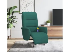 Poltrona| Cadeira massagens reclinável com apoio pés tecido verde-escuro SHL435985 Verde pinho