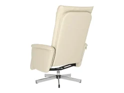 Discount Cadeira massagens reclinável comapoio pés couro artificial SHL449399 Creme