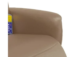 Poltrona* Cadeira massagens reclinável comapoio pés couro arti. cappuccino SHL322092 Castanho