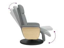 Sale Cadeira massagens reclinável com apoio de pés tecido cinza-claro SHL992279 Cinzento