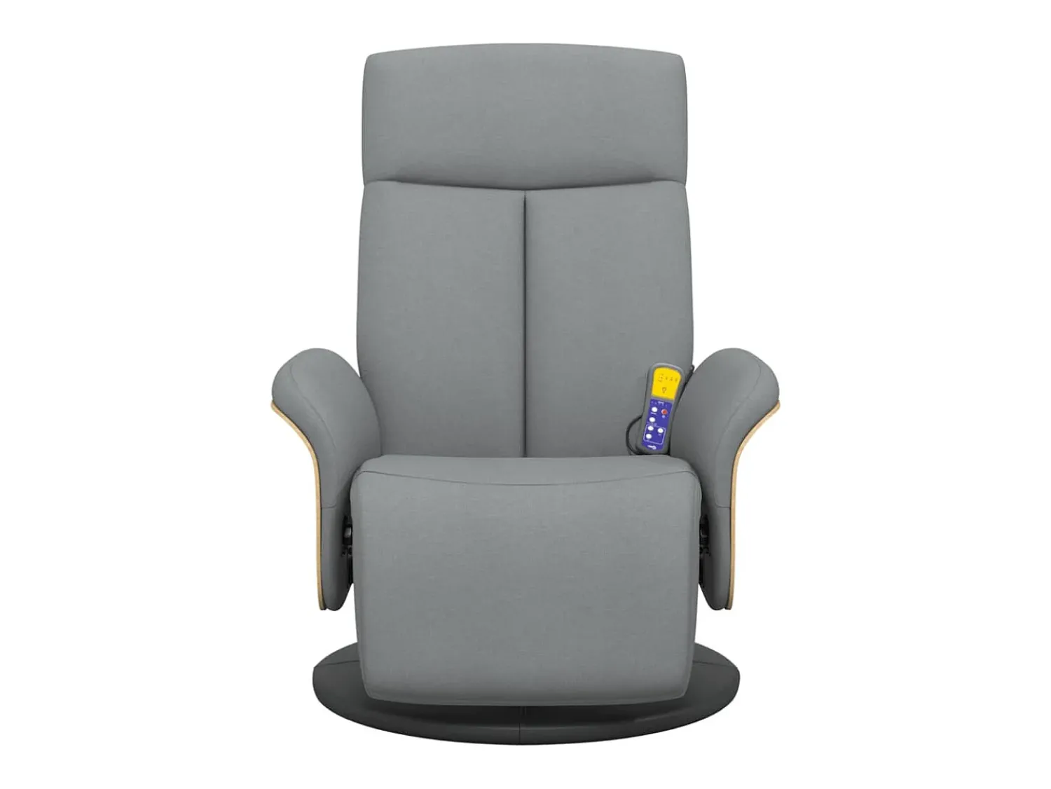 Sale Cadeira massagens reclinável com apoio de pés tecido cinza-claro SHL992279 Cinzento