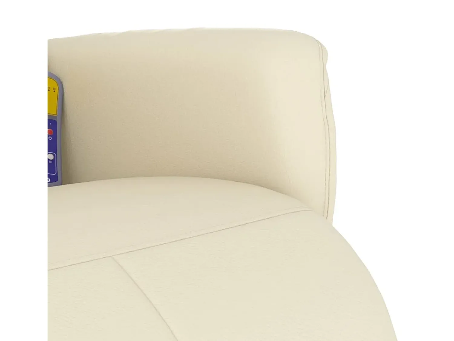 Hot Cadeira massagens reclinável comapoio pés couro artificial SHL385131 Creme