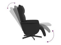 Poltrona* Cadeira massagens reclinável comapoio pés couro artificial SHL201243 Preto