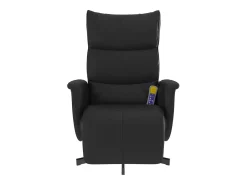 Poltrona* Cadeira massagens reclinável comapoio pés couro artificial SHL201243 Preto
