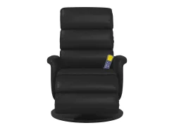 Poltrona| Cadeira massagens reclinável comapoio pés couro artificial SHL80070 Preto