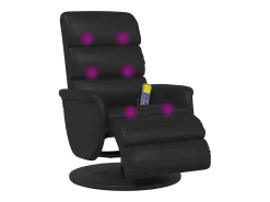 Poltrona| Cadeira massagens reclinável comapoio pés couro artificial SHL80070 Preto