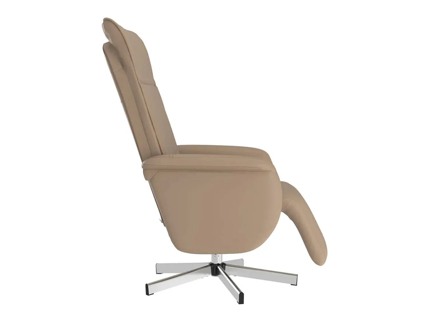 Poltrona|vidaxl Cadeira massagens reclinável c/apoio pés couro arti. cappuccino Castanho chocolate