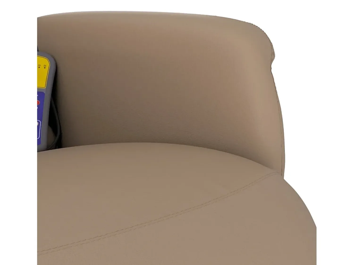 Poltrona|vidaxl Cadeira massagens reclinável c/apoio pés couro arti. cappuccino Castanho chocolate