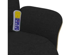 Cadeira massagens reclinável com apoio de pés tecido SHL645427^ Poltrona