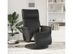 Cadeira massagens reclinável comapoio pés couro artificial SHL777645^ Poltrona