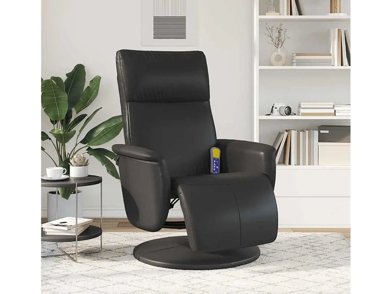 Cadeira massagens reclinável comapoio pés couro artificial SHL777645^ Poltrona