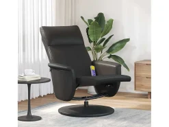 Cadeira massagens reclinável comapoio pés couro artificial SHL777645^ Poltrona