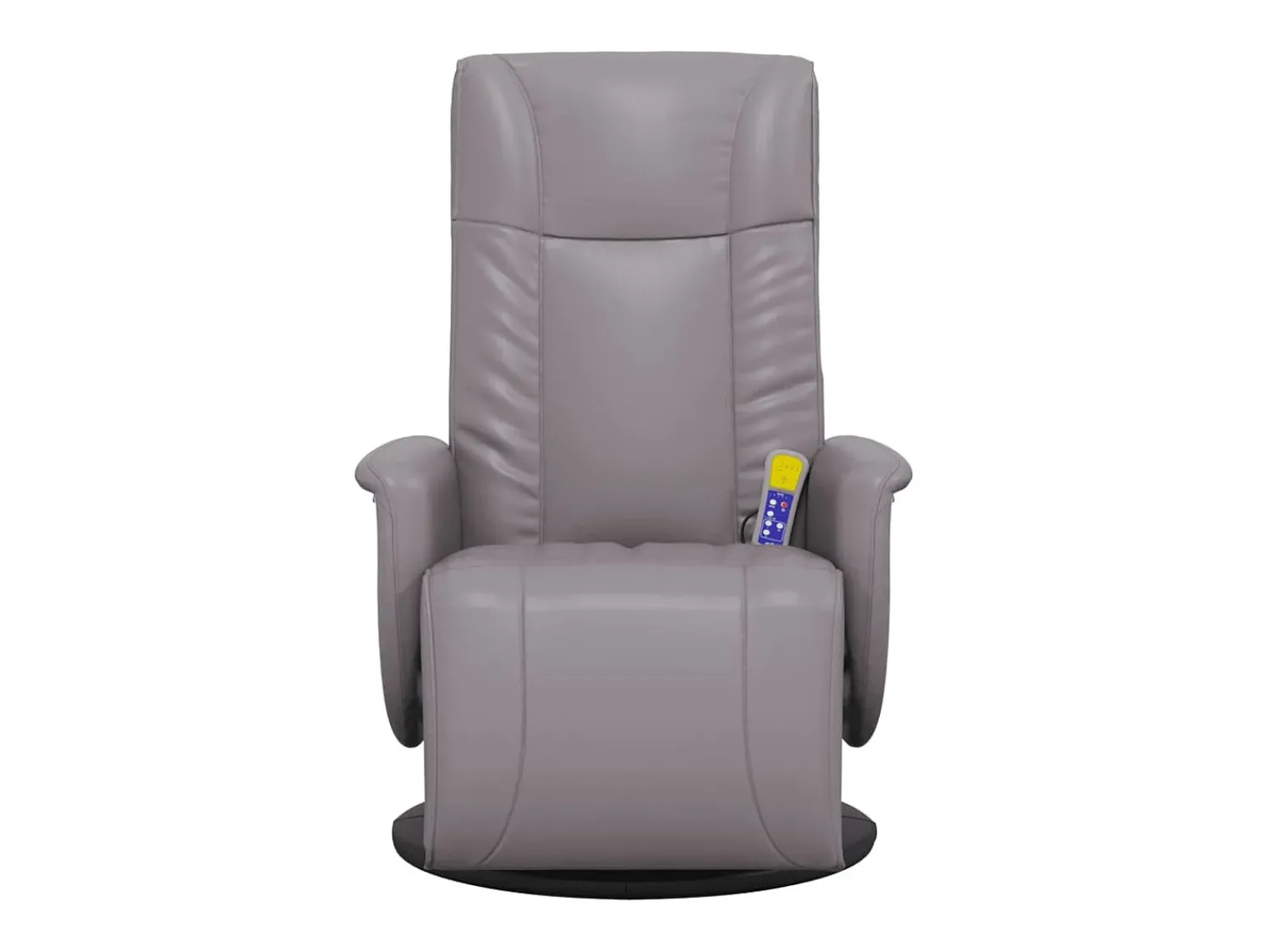 Poltrona| Cadeira massagens reclinável comapoio pés couro artificial cinza SHL999059 Cinzento