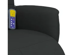 Poltrona| Cadeira massagens reclinável com apoio de pés tecido SHL576022 Preto