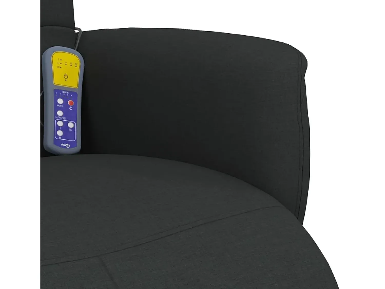 Poltrona| Cadeira massagens reclinável com apoio de pés tecido SHL576022 Preto