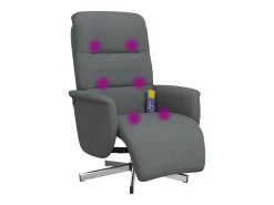 Poltrona* Cadeira massagens reclinável com apoio pés tecido cinza-escuro SHL359213 Cinza antracite
