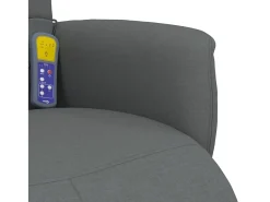 Poltrona* Cadeira massagens reclinável com apoio pés tecido cinza-escuro SHL359213 Cinza antracite