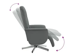 Poltrona* Cadeira massagens reclinável com apoio pés tecido cinza-escuro SHL359213 Cinza antracite