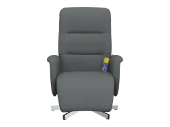 Poltrona* Cadeira massagens reclinável com apoio pés tecido cinza-escuro SHL359213 Cinza antracite