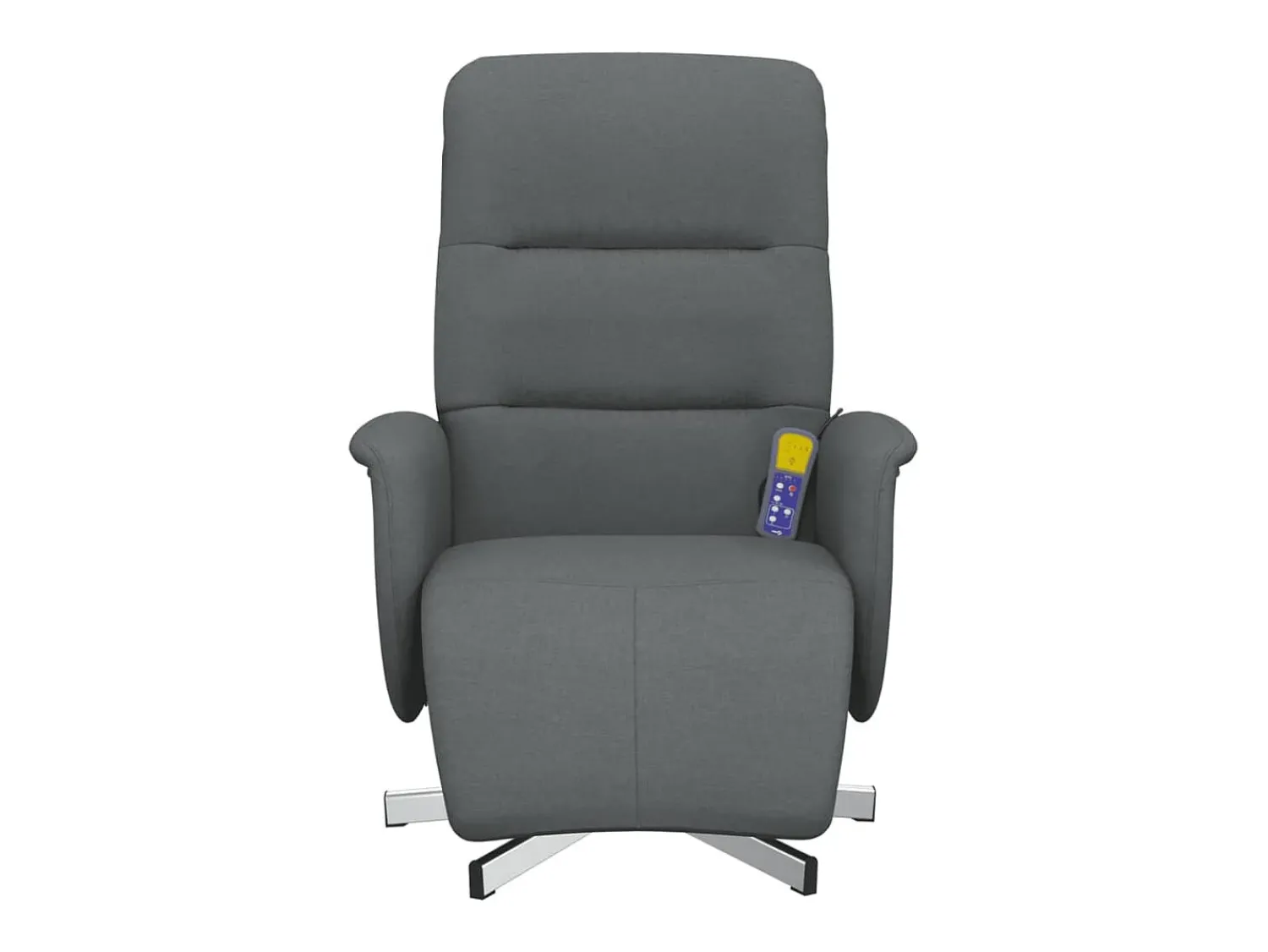 Poltrona* Cadeira massagens reclinável com apoio pés tecido cinza-escuro SHL359213 Cinza antracite