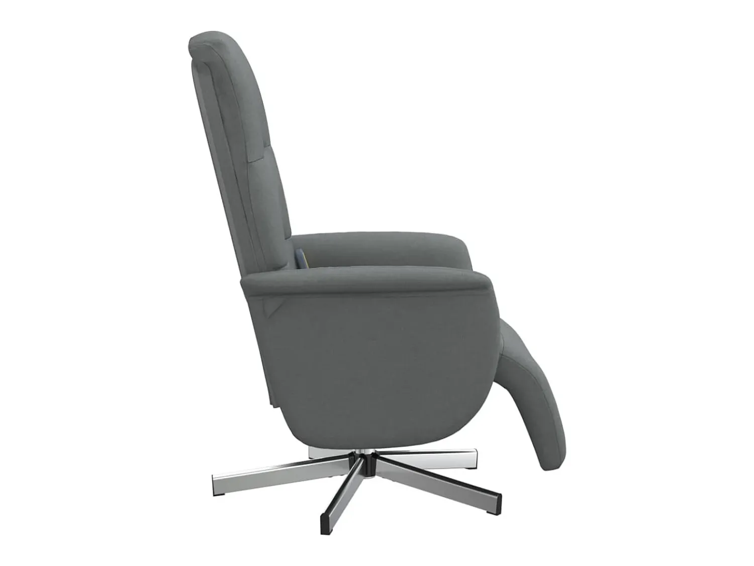 Poltrona* Cadeira massagens reclinável com apoio pés tecido cinza-escuro SHL359213 Cinza antracite