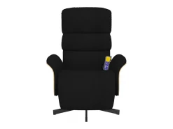 Online Cadeira massagens reclinável com apoio de pés tecido SHL234156 Preto