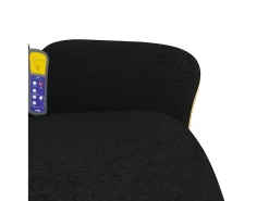 Online Cadeira massagens reclinável com apoio de pés tecido SHL234156 Preto