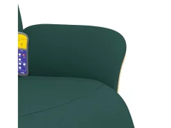 Poltrona* Cadeira massagens reclinável com apoio pés tecido verde-escuro SHL932236 Verde pinho