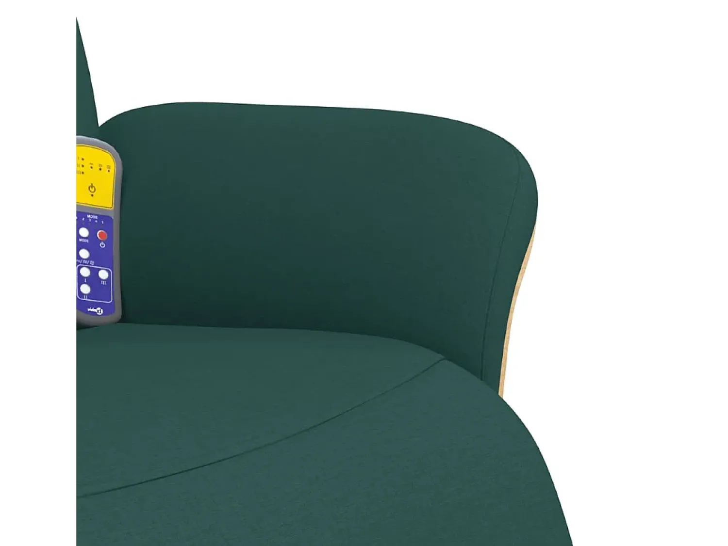 Poltrona* Cadeira massagens reclinável com apoio pés tecido verde-escuro SHL932236 Verde pinho