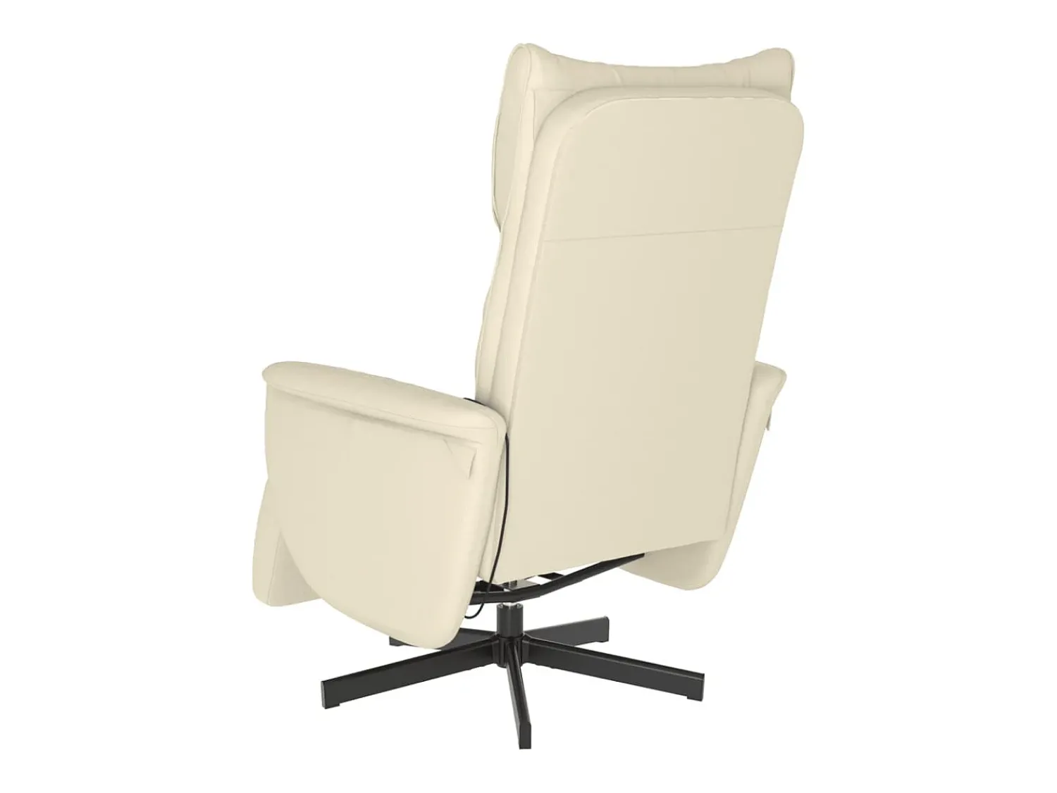 Poltrona* Cadeira massagens reclinável comapoio pés couro artificial SHL659329 Creme