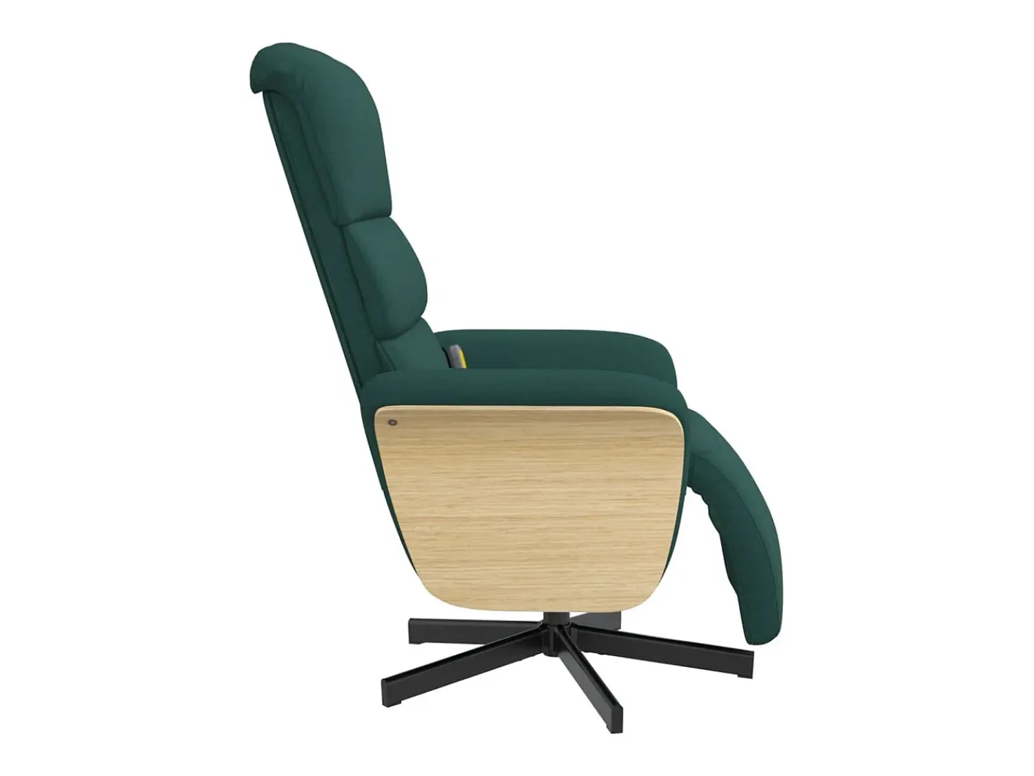 Poltrona* Cadeira massagens reclinável com apoio pés tecido verde-escuro SHL700530 Verde pinho