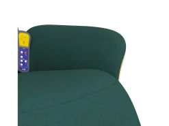 Poltrona* Cadeira massagens reclinável com apoio pés tecido verde-escuro SHL700530 Verde pinho