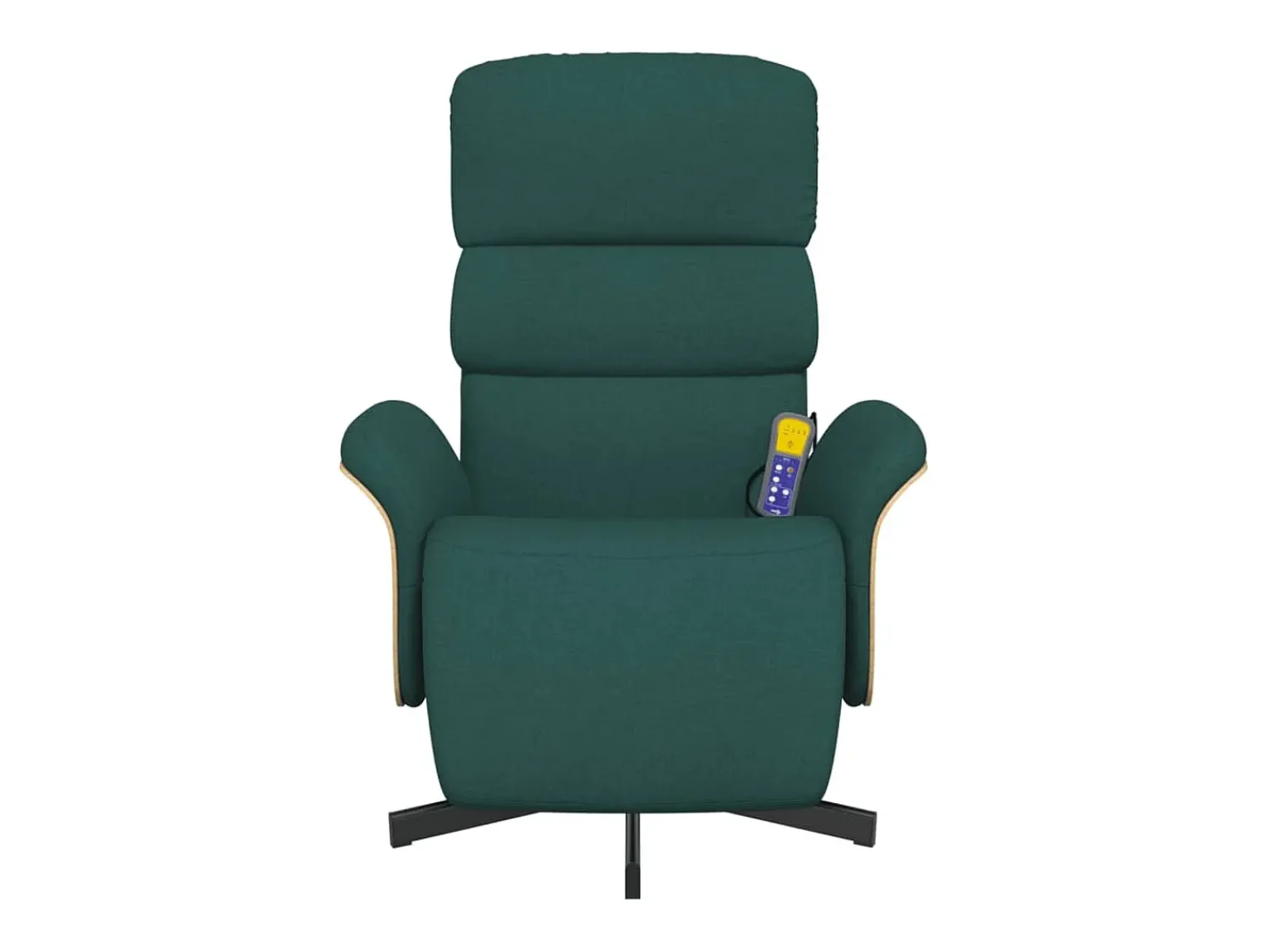Poltrona* Cadeira massagens reclinável com apoio pés tecido verde-escuro SHL700530 Verde pinho