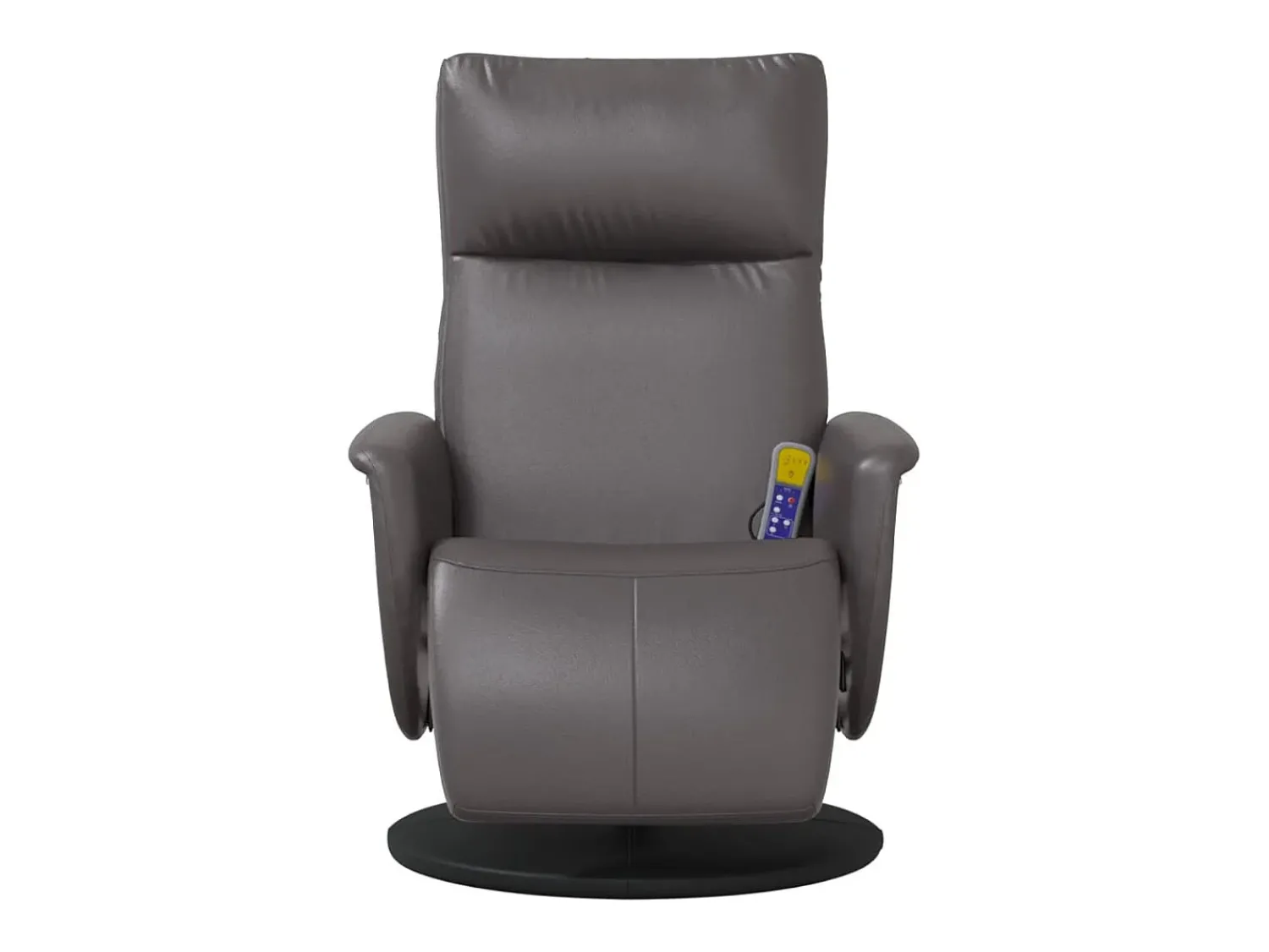 Poltrona| Cadeira massagens reclinável comapoio pés couro artificial cinza SHL2799 Cinzento