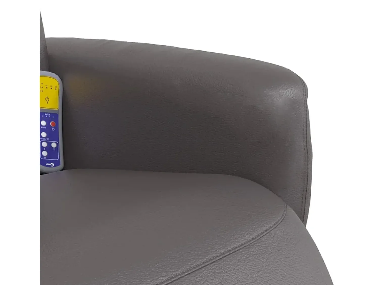 Poltrona| Cadeira massagens reclinável comapoio pés couro artificial cinza SHL2799 Cinzento