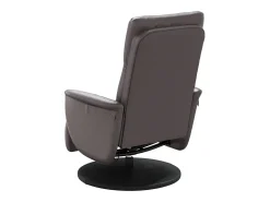 Poltrona| Cadeira massagens reclinável comapoio pés couro artificial cinza SHL2799 Cinzento