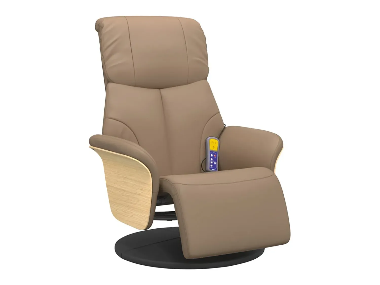 Poltrona* Cadeira massagens reclinável comapoio pés couro arti. cappuccino SHL907551 Castanho