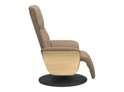 Poltrona* Cadeira massagens reclinável comapoio pés couro arti. cappuccino SHL907551 Castanho