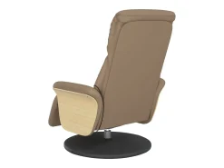 Poltrona* Cadeira massagens reclinável comapoio pés couro arti. cappuccino SHL907551 Castanho