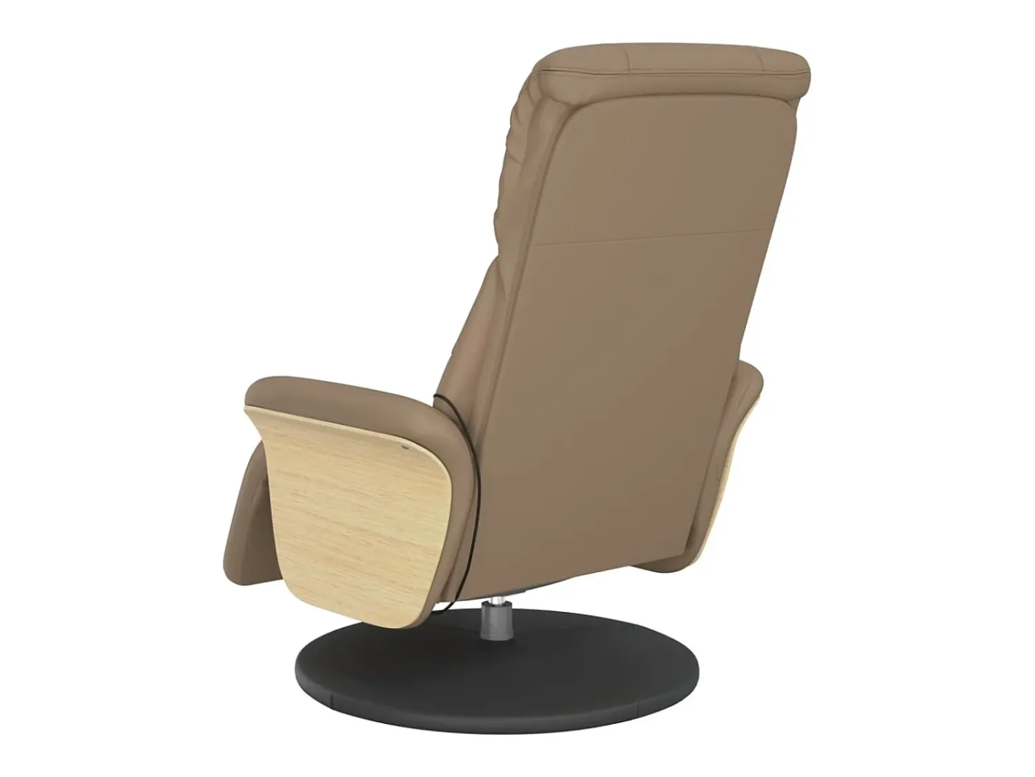 Poltrona* Cadeira massagens reclinável comapoio pés couro arti. cappuccino SHL907551 Castanho