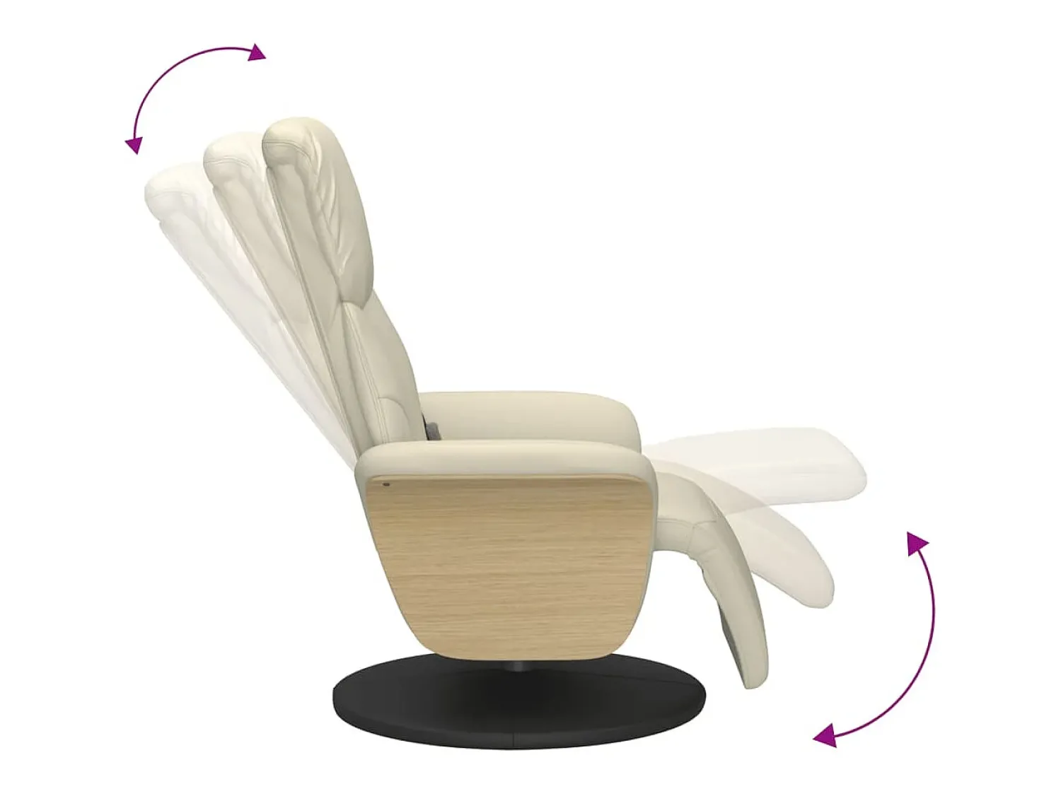 Poltrona* Cadeira massagens reclinável comapoio pés couro artificial SHL132072 Creme