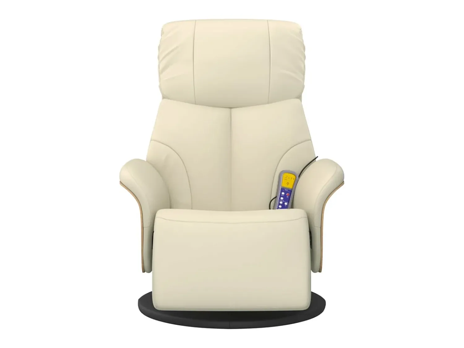 Poltrona* Cadeira massagens reclinável comapoio pés couro artificial SHL132072 Creme