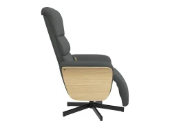Best Cadeira massagens reclinável com apoio pés tecido cinza-escuro SHL239845 Cinza antracite